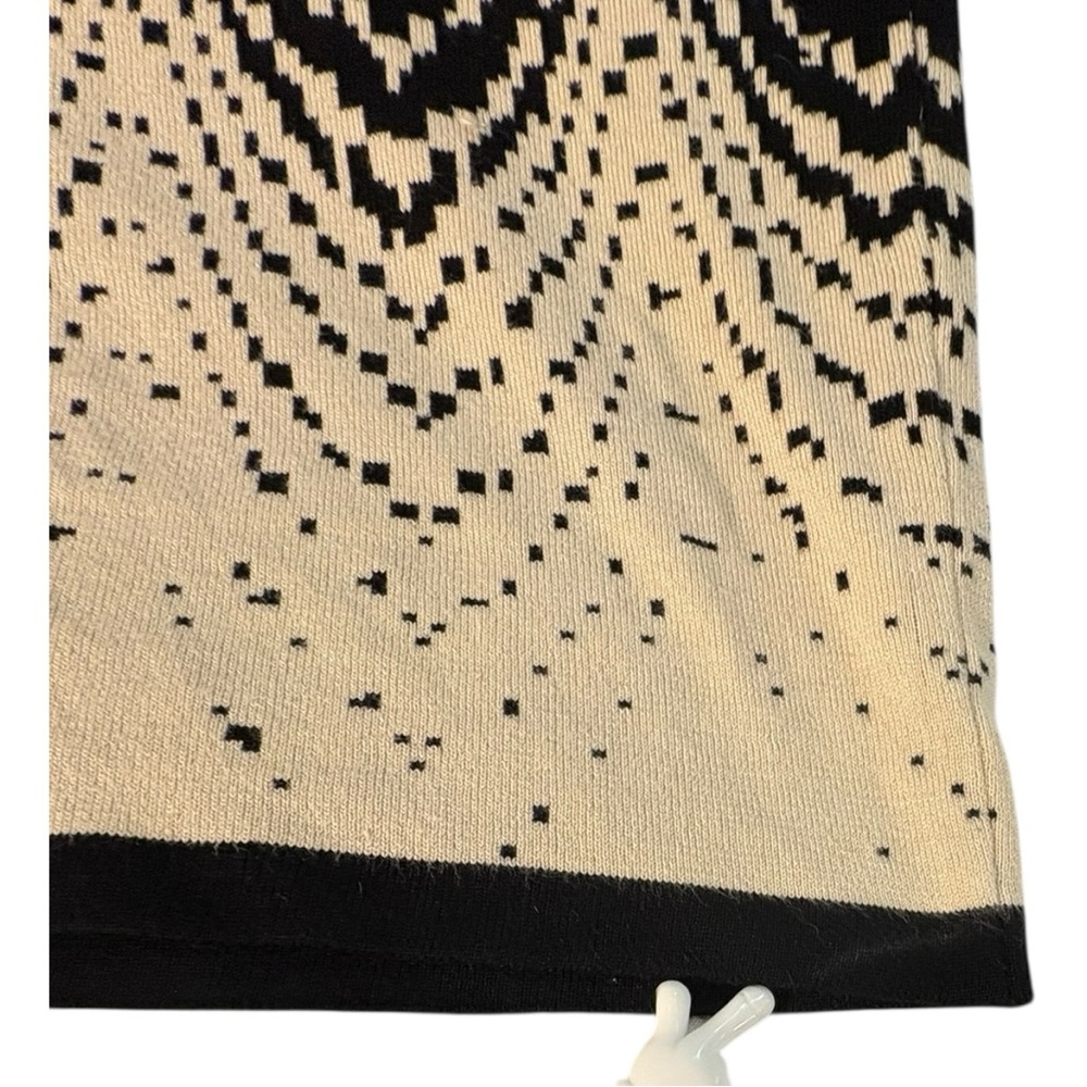 Gabby Skye Sweater Dress Womens Plus 1X Black Beige Knit Midi Stretch Casual - Picture 11 of 12